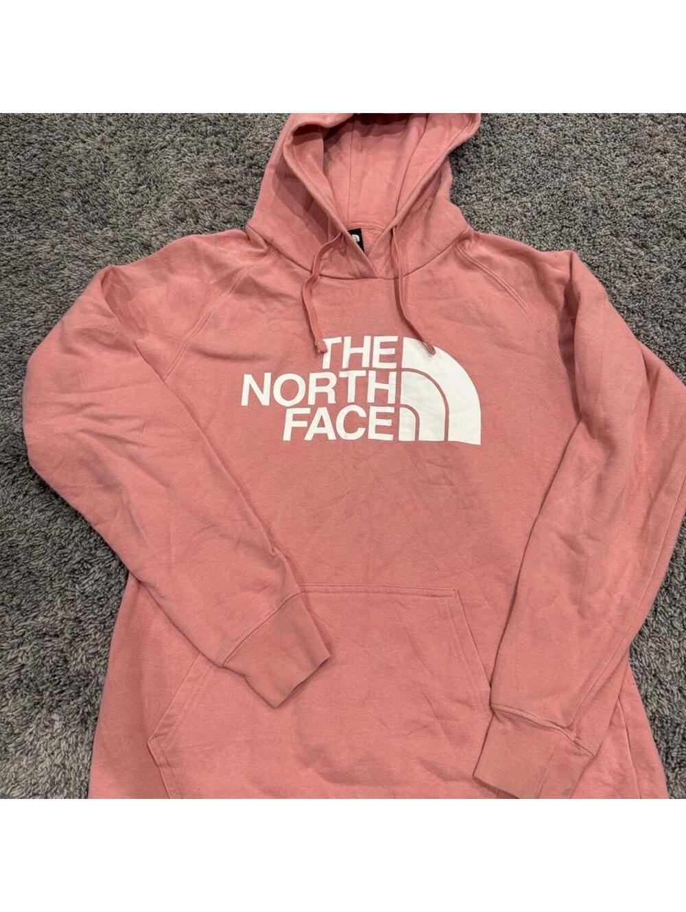 The North Face Women's Pink Hoodie Sweatshirt Medium